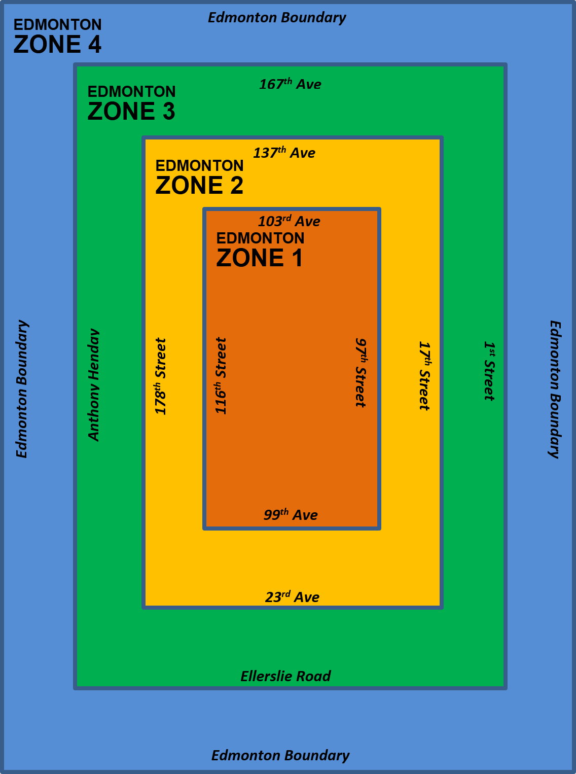 Edmonton Service Zone Map